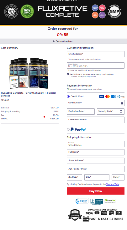 Fluxactive Complete product page
